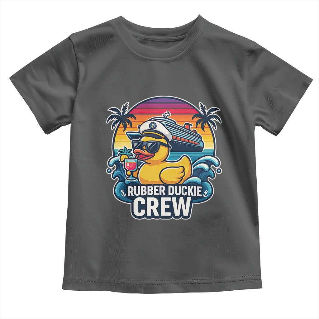 Funny Rubber Duckie Cruise Toddler T Shirt TS14 Dark Heather Print Your Wear