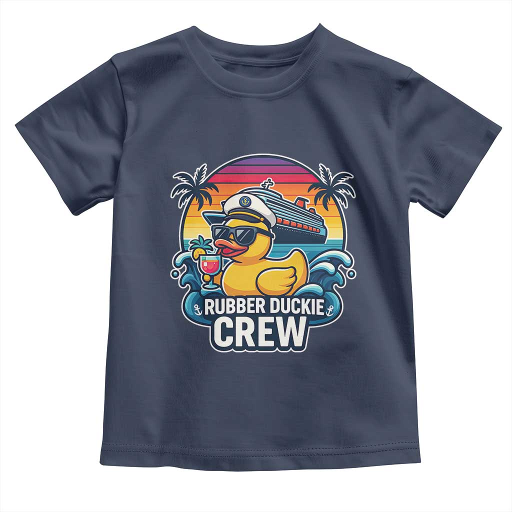 Funny Rubber Duckie Cruise Toddler T Shirt TS14 Navy Print Your Wear