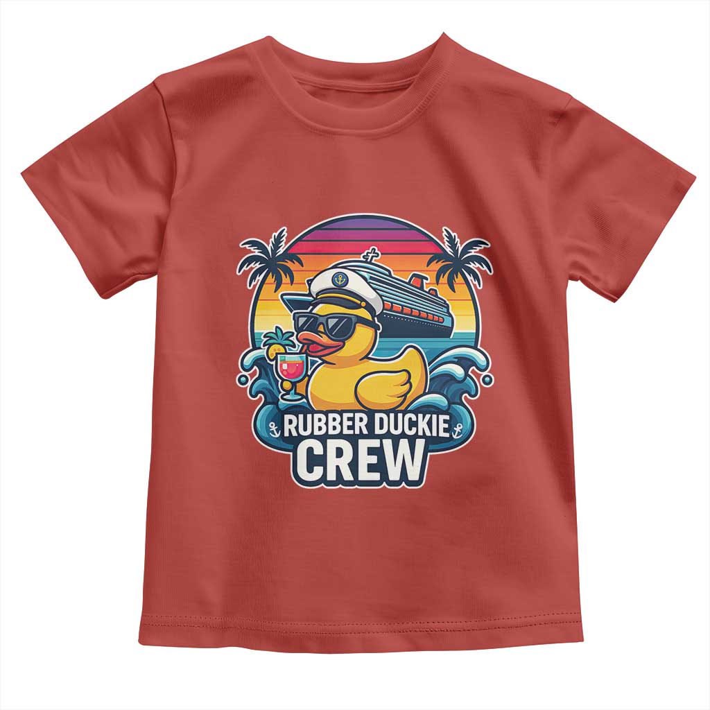 Funny Rubber Duckie Cruise Toddler T Shirt TS14 Red Print Your Wear
