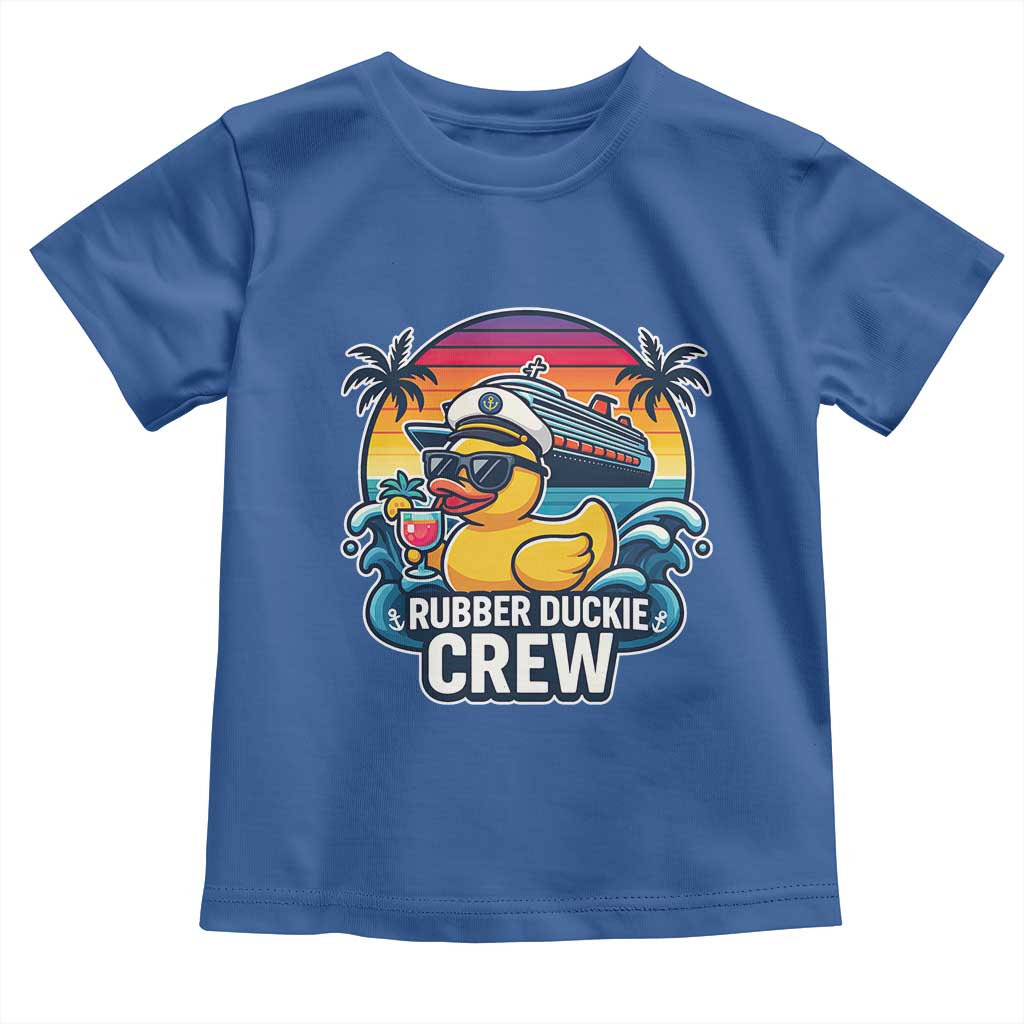 Funny Rubber Duckie Cruise Toddler T Shirt TS14 Royal Blue Print Your Wear
