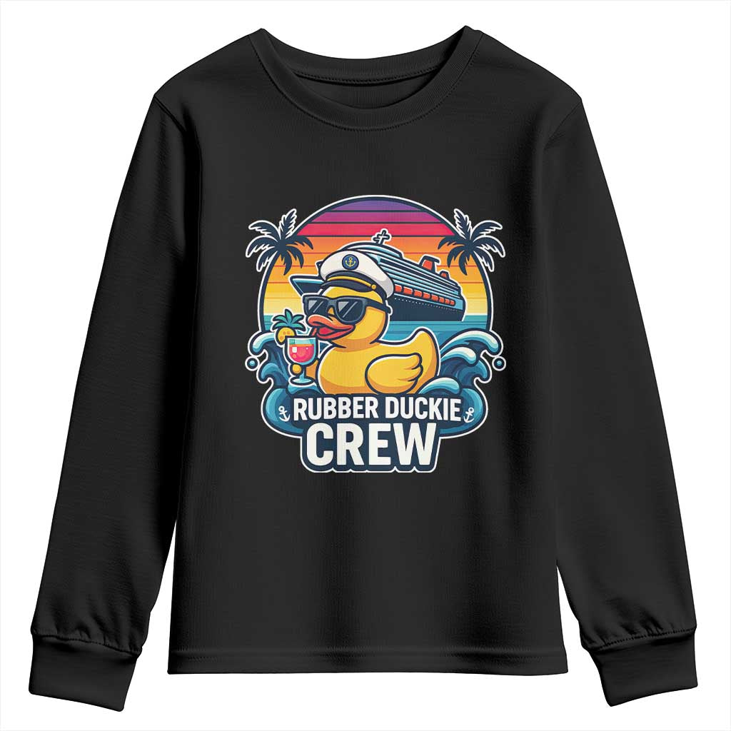 Funny Rubber Duckie Cruise Youth Sweatshirt TS14 Black Print Your Wear