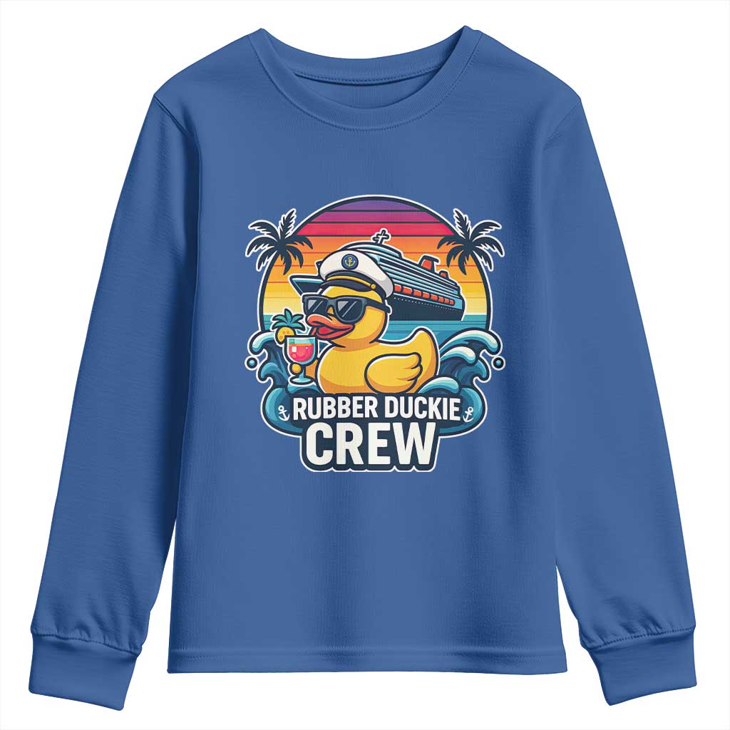 Funny Rubber Duckie Cruise Youth Sweatshirt TS14 Royal Blue Print Your Wear