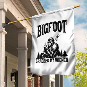 Bigfoot Grabbed My Wiener Garden Flag Funny Sasquatch Camping TS14 Print Your Wear