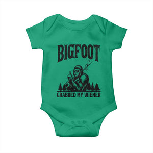 Bigfoot Grabbed My Wiener Baby Onesie Funny Sasquatch Camping TS14 Irish Green Print Your Wear