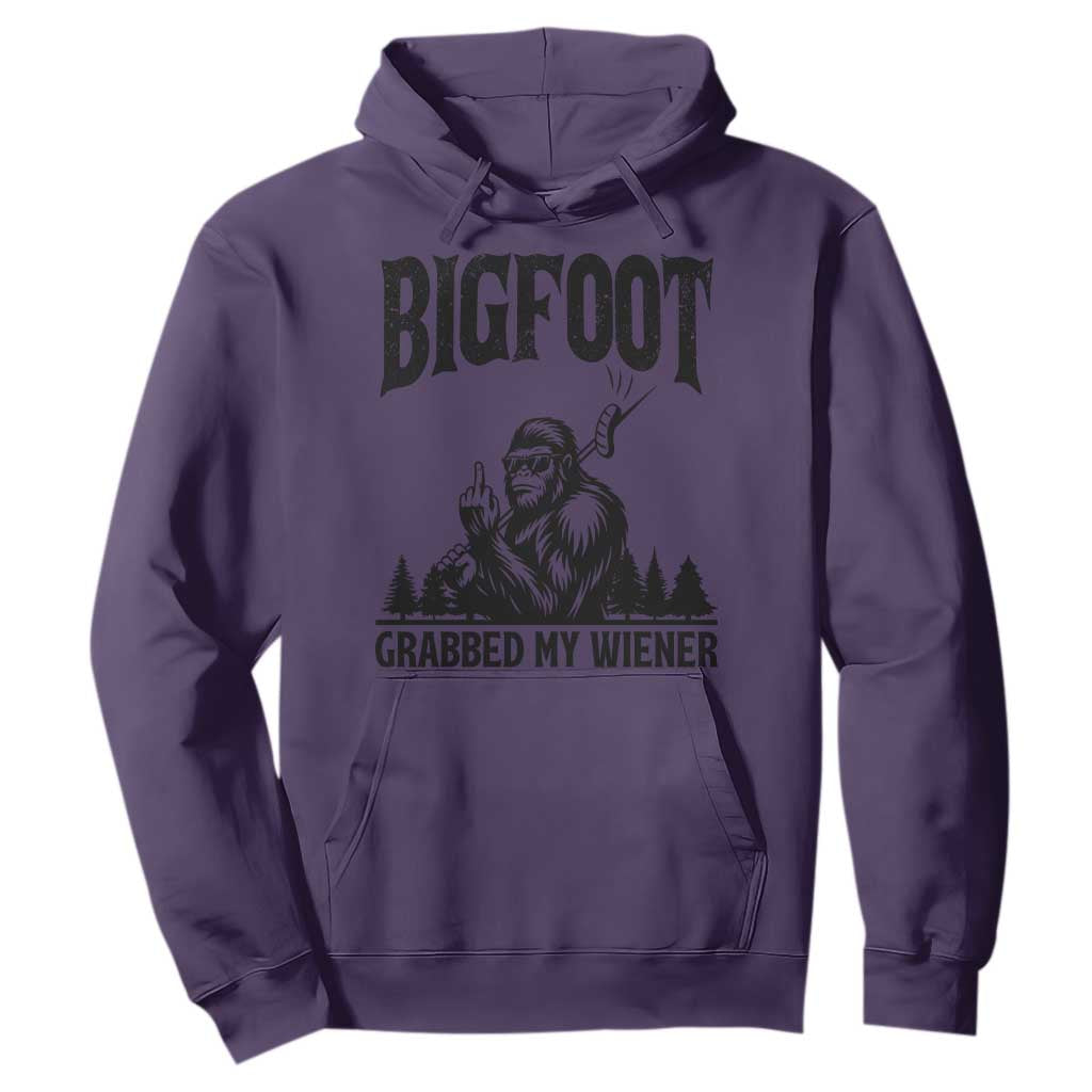 Bigfoot Grabbed My Wiener Hoodie Funny Sasquatch Camping TS14 Purple Print Your Wear