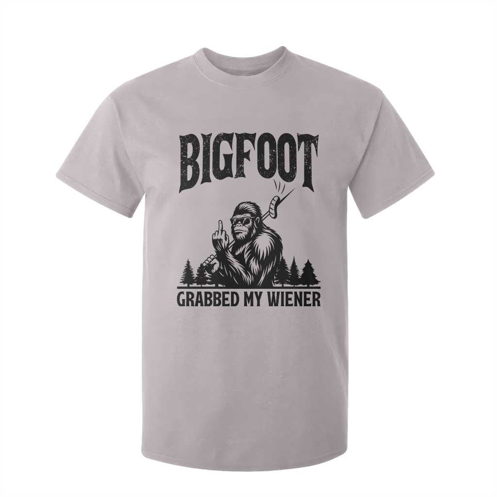 Bigfoot Grabbed My Wiener T Shirt For Kid Funny Sasquatch Camping TS14 Ice Gray Print Your Wear