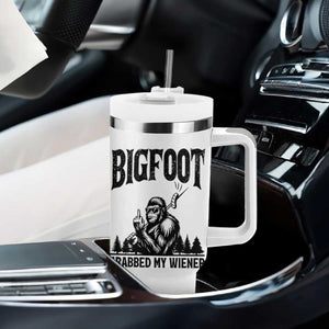 Bigfoot Grabbed My Wiener Tumbler With Handle Funny Sasquatch Camping TS14 Print Your Wear