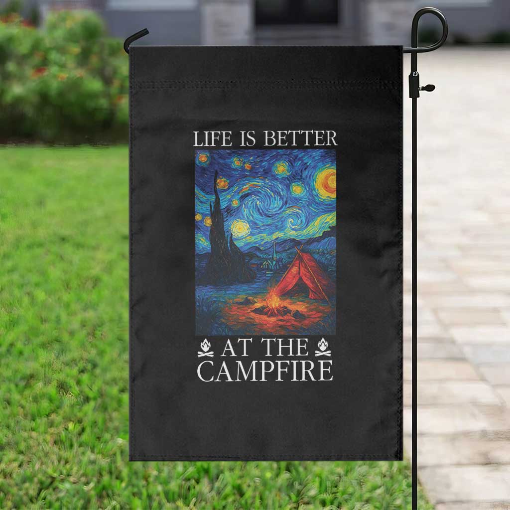 Funny Camping Garden Flag Life Is Better At The Campfire TS14 Print Your Wear