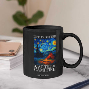 Funny Camping Coffee Mug Life Is Better At The Campfire TS14 Print Your Wear