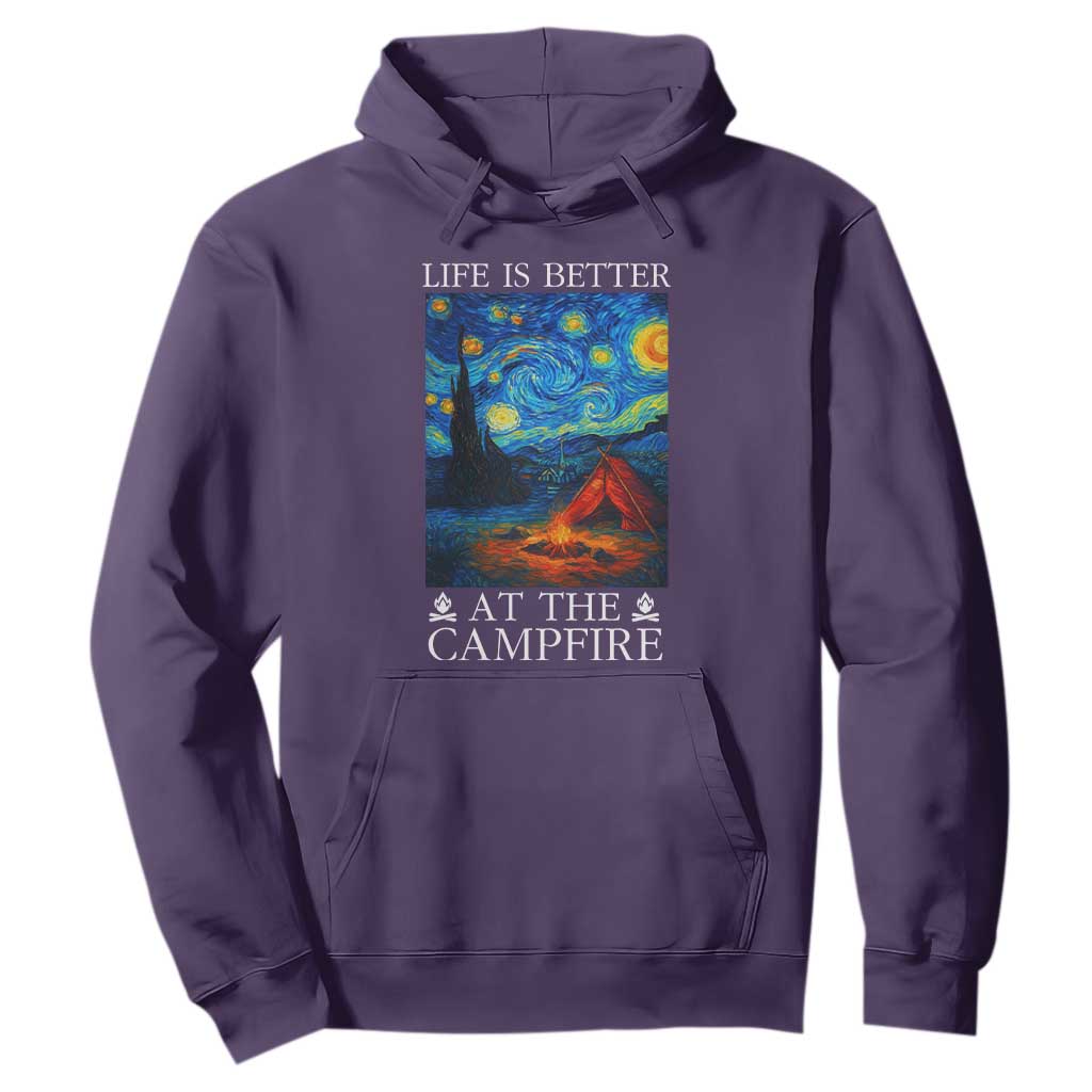 Funny Camping Hoodie Life Is Better At The Campfire TS14 Purple Print Your Wear