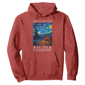 Funny Camping Hoodie Life Is Better At The Campfire TS14 Red Print Your Wear
