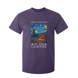 Funny Camping T Shirt For Kid Life Is Better At The Campfire TS14 Purple Print Your Wear