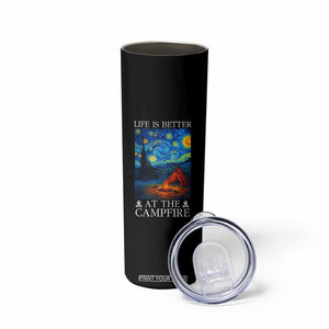 Funny Camping Skinny Tumbler Life Is Better At The Campfire TS14 Print Your Wear