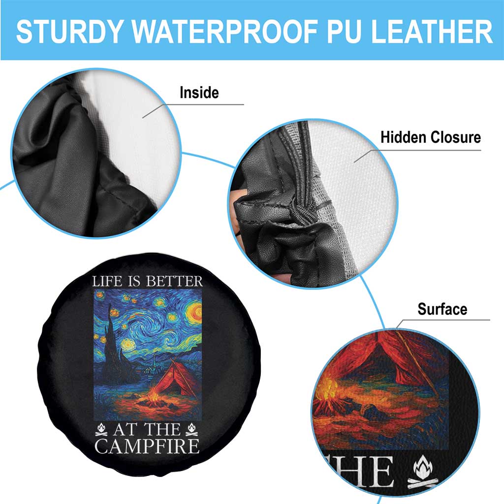 Funny Camping Spare Tire Cover Life Is Better At The Campfire TS14 Print Your Wear