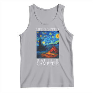 Funny Camping Tank Top Life Is Better At The Campfire TS14 Athletic Heather Print Your Wear