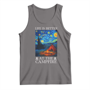 Funny Camping Tank Top Life Is Better At The Campfire TS14 Deep Heather Print Your Wear