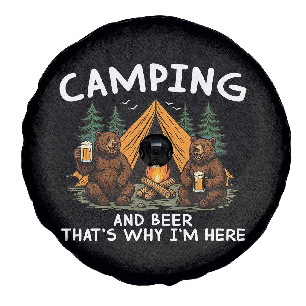 Funny Camping Beer Spare Tire Cover Bear Drinking Lover Gift TS14 Print Your Wear