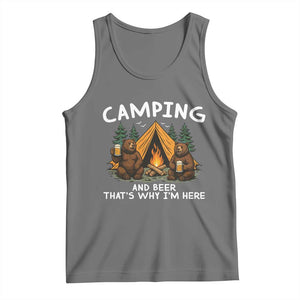 Funny Camping Beer Tank Top Bear Drinking Lover Gift TS14 Black Heather Print Your Wear