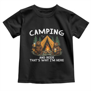 Funny Camping Beer Toddler T Shirt Bear Drinking Lover Gift TS14 Black Print Your Wear
