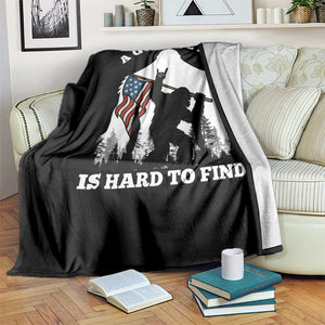 Bigfoot Patriotic American Flag Throw Blanket Funny Sasquatch A Guy Like Me Is Hard To Find TS14 Print Your Wear