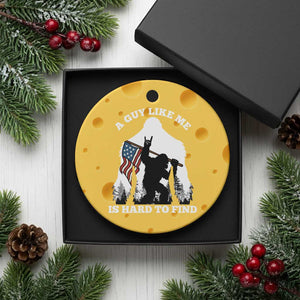 Bigfoot Patriotic American Flag Ceramic Ornament Funny Sasquatch A Guy Like Me Is Hard To Find TS14 1pc Yellow Cheese Print Your Wear