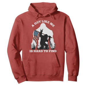 Bigfoot Patriotic American Flag Hoodie Funny Sasquatch A Guy Like Me Is Hard To Find TS14 Red Print Your Wear