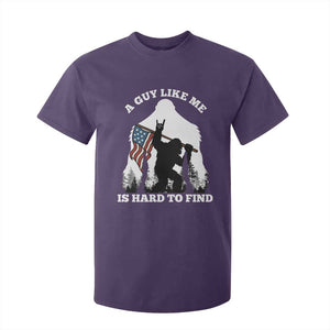 Bigfoot Patriotic American Flag T Shirt For Kid Funny Sasquatch A Guy Like Me Is Hard To Find TS14 Purple Print Your Wear