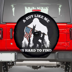 Bigfoot Patriotic American Flag Spare Tire Cover Funny Sasquatch A Guy Like Me Is Hard To Find TS14 Black Print Your Wear