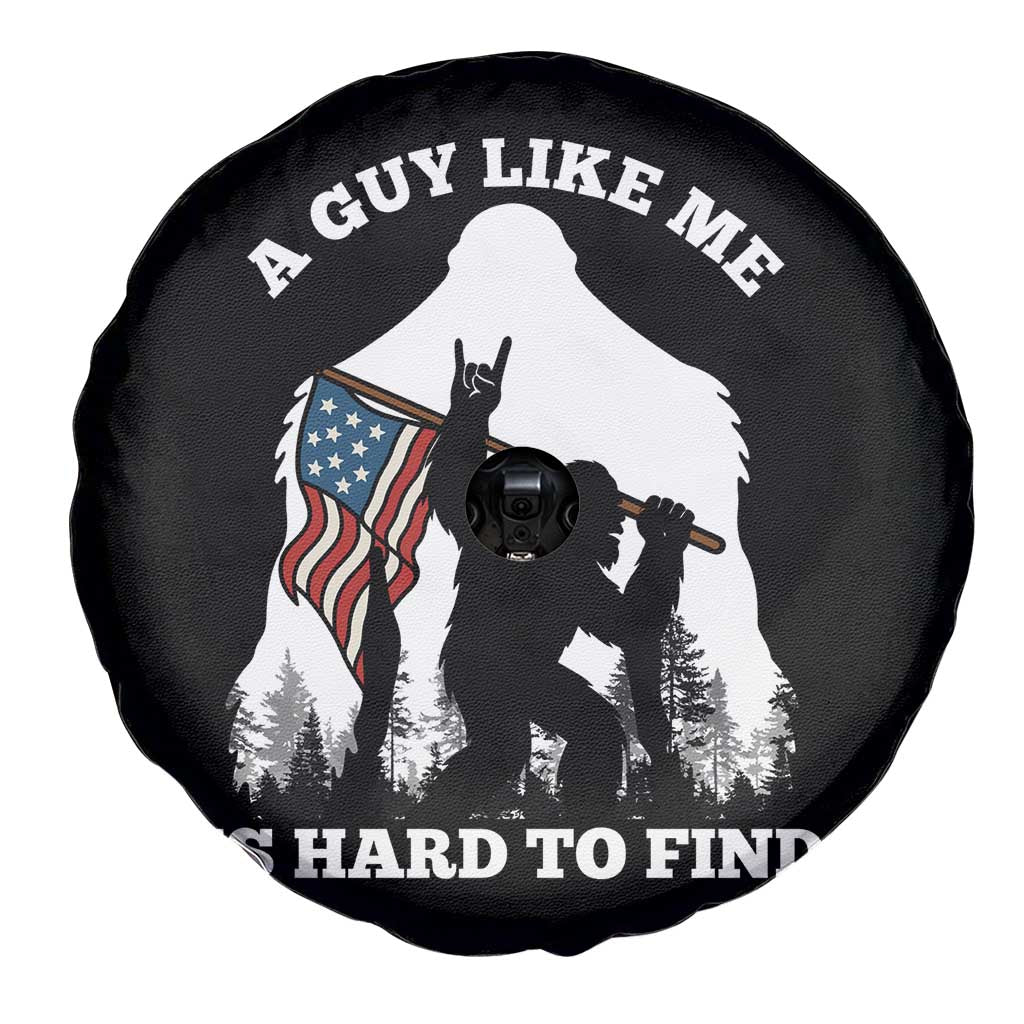 Bigfoot Patriotic American Flag Spare Tire Cover Funny Sasquatch A Guy Like Me Is Hard To Find TS14 Print Your Wear