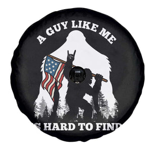 Bigfoot Patriotic American Flag Spare Tire Cover Funny Sasquatch A Guy Like Me Is Hard To Find TS14 Print Your Wear