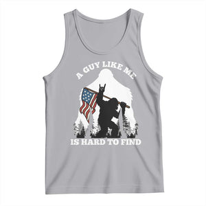 Bigfoot Patriotic American Flag Tank Top Funny Sasquatch A Guy Like Me Is Hard To Find TS14 Athletic Heather Print Your Wear
