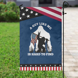 Bigfoot Patriotic American Flag Garden Flag Funny Sasquatch A Guy Like Me Is Hard To Find TS14 Classic Blue Black Print Your Wear