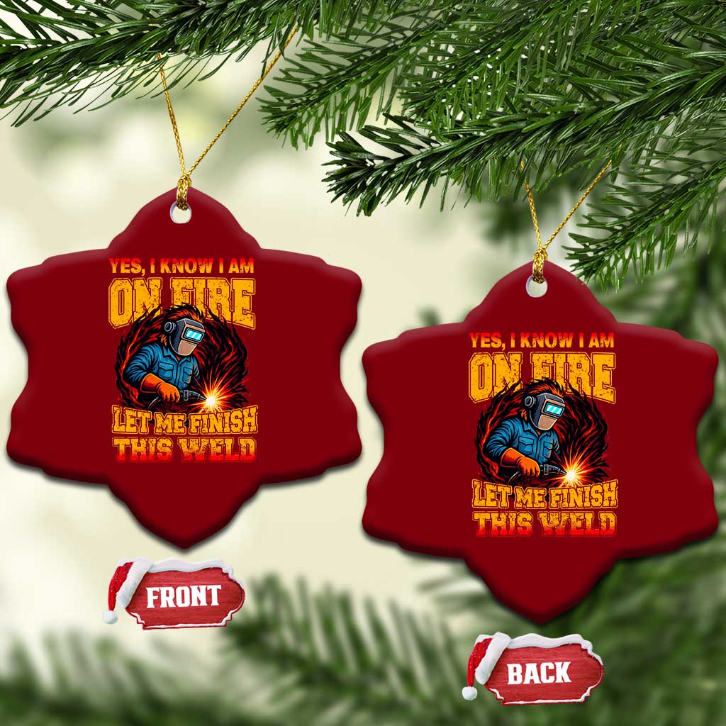 Funny Welding Bigfoot Ceramic Ornament Cryptid Welder Sasquatch TS14 Print Your Wear