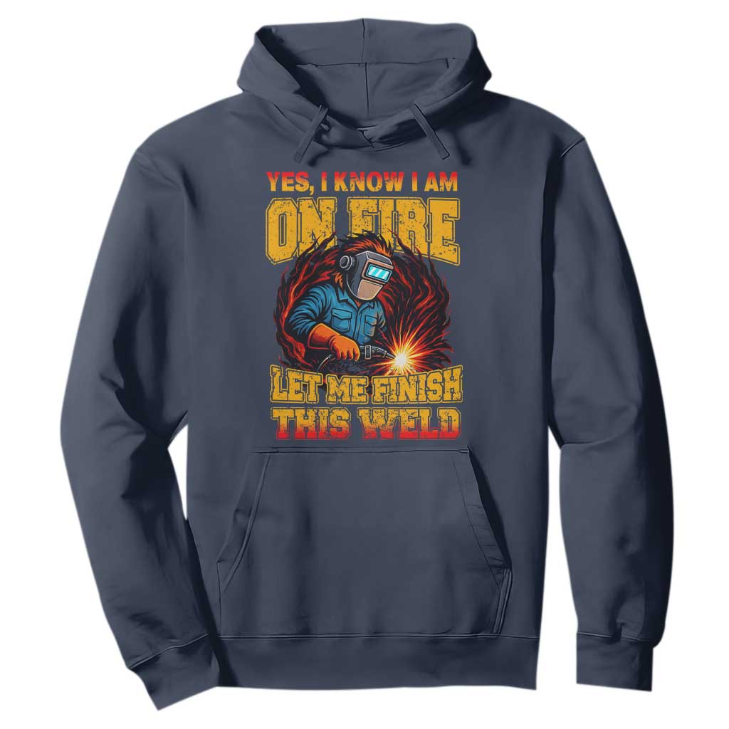 Funny Welding Bigfoot Hoodie Cryptid Welder Sasquatch TS14 Navy Print Your Wear