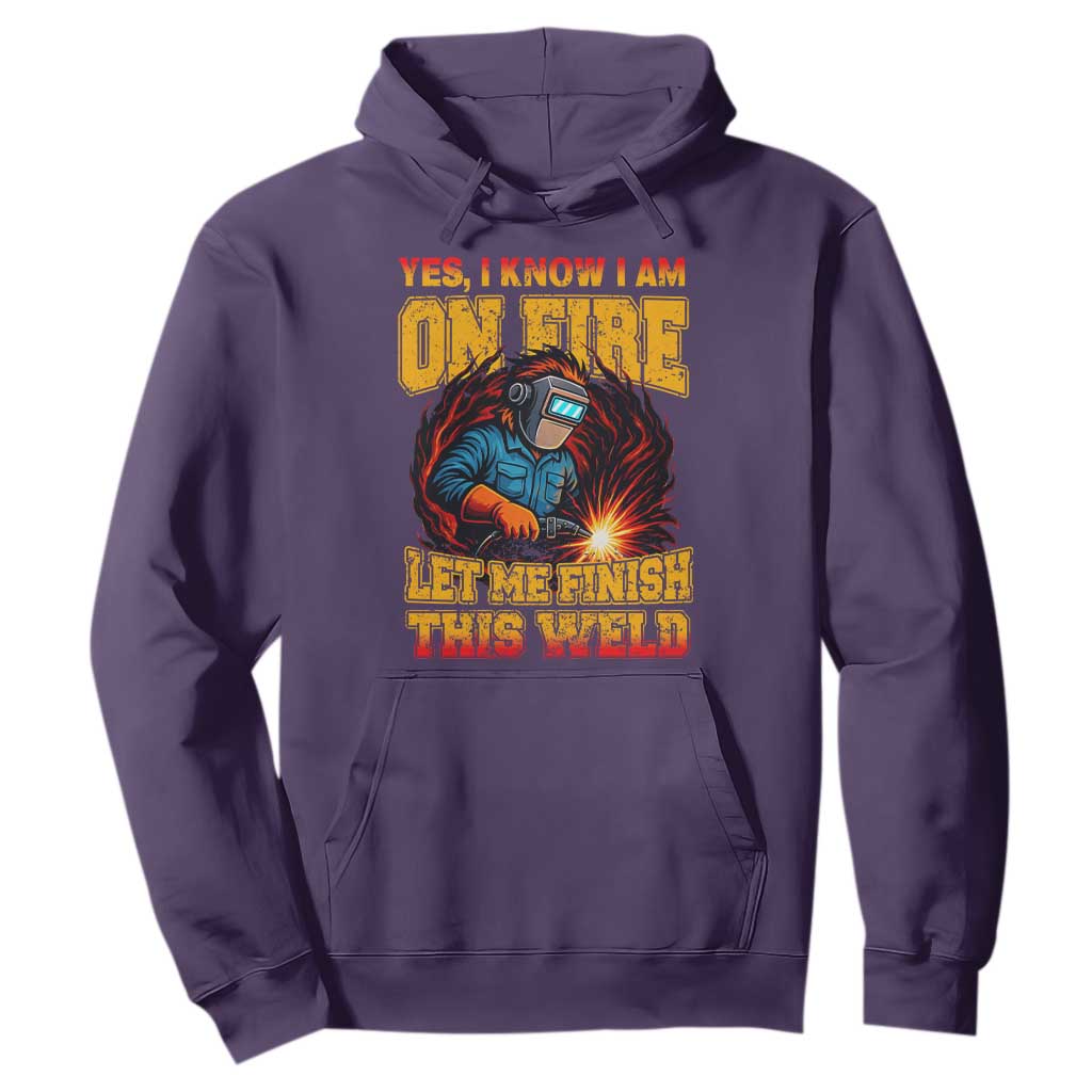 Funny Welding Bigfoot Hoodie Cryptid Welder Sasquatch TS14 Purple Print Your Wear