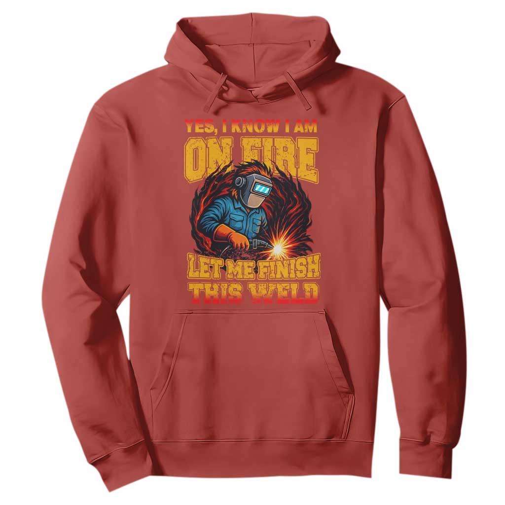 Funny Welding Bigfoot Hoodie Cryptid Welder Sasquatch TS14 Red Print Your Wear