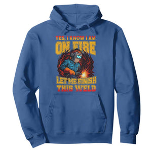 Funny Welding Bigfoot Hoodie Cryptid Welder Sasquatch TS14 Royal Blue Print Your Wear