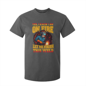 Funny Welding Bigfoot T Shirt For Kid Cryptid Welder Sasquatch TS14 Dark Heather Print Your Wear