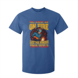 Funny Welding Bigfoot T Shirt For Kid Cryptid Welder Sasquatch TS14 Royal Blue Print Your Wear