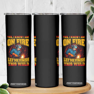 Funny Welding Bigfoot Skinny Tumbler Cryptid Welder Sasquatch TS14 Print Your Wear