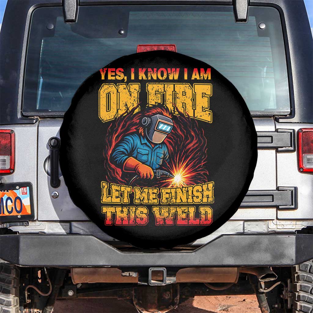 Funny Welding Bigfoot Spare Tire Cover Cryptid Welder Sasquatch TS14 No hole Black Print Your Wear