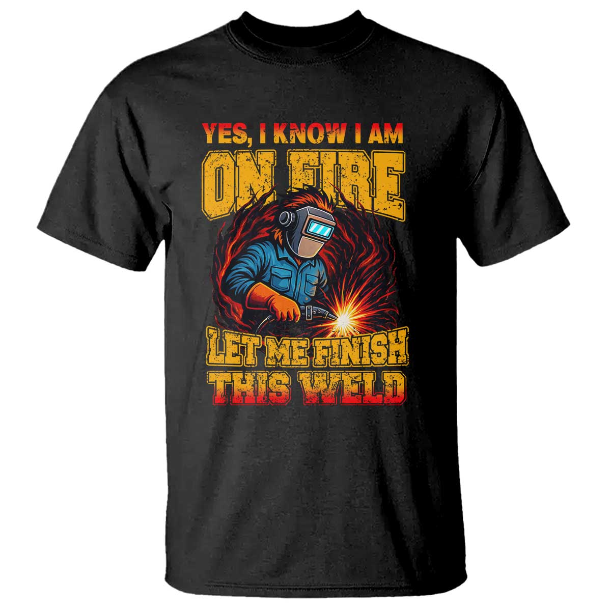 Funny Welding Bigfoot T Shirt Cryptid Welder Sasquatch TS14 Black Print Your Wear
