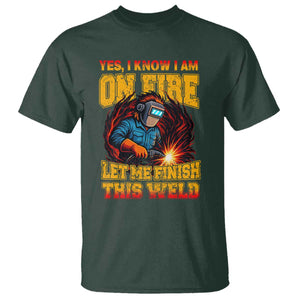 Funny Welding Bigfoot T Shirt Cryptid Welder Sasquatch TS14 Dark Forest Green Print Your Wear