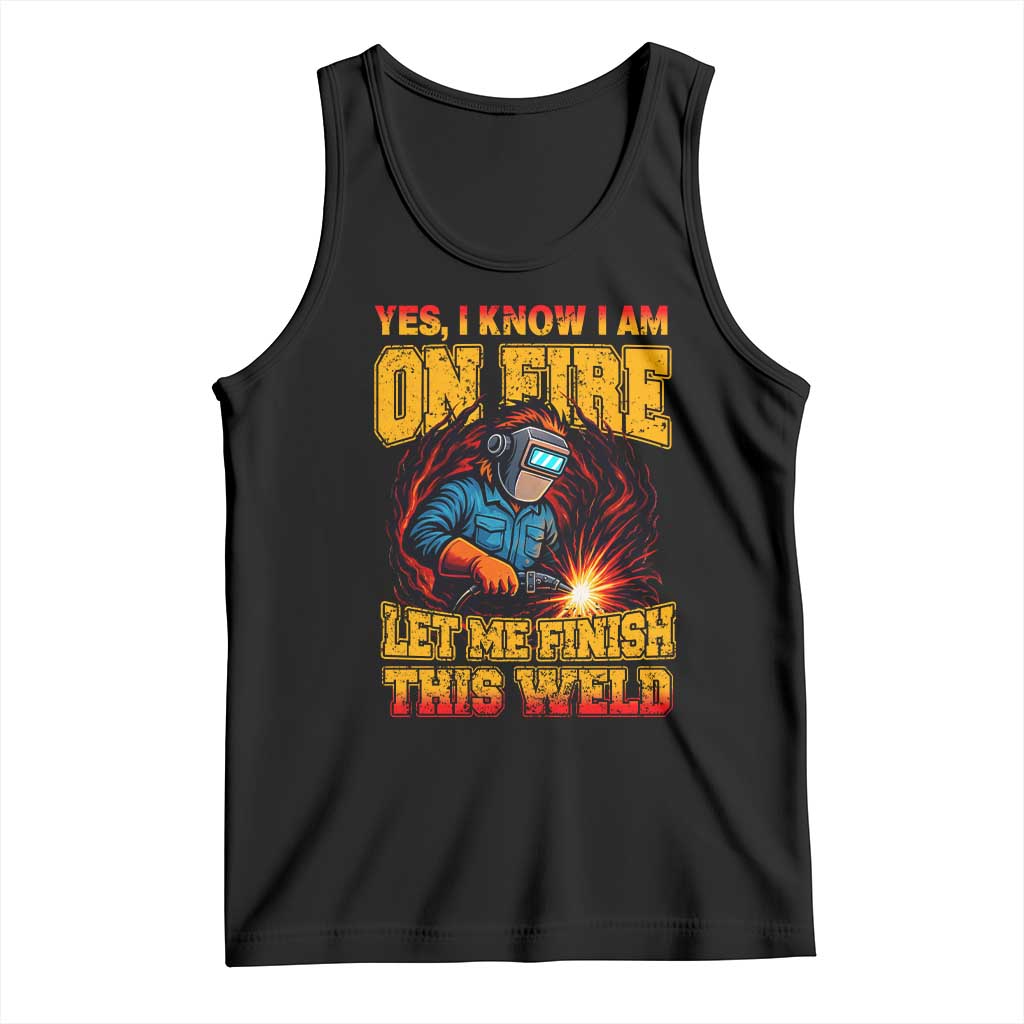 Funny Welding Bigfoot Tank Top Cryptid Welder Sasquatch TS14 Black Print Your Wear