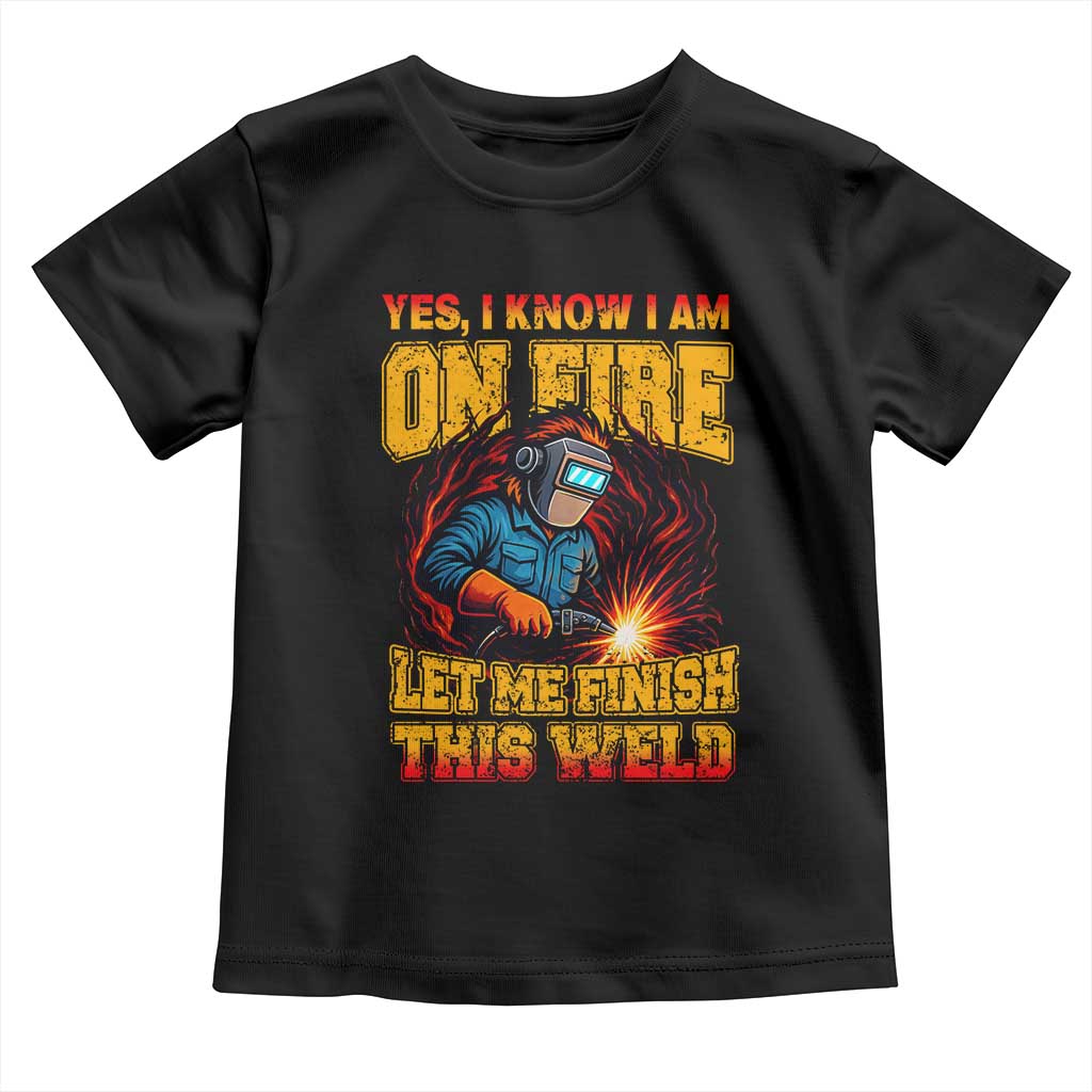 Funny Welding Bigfoot Toddler T Shirt Cryptid Welder Sasquatch TS14 Black Print Your Wear
