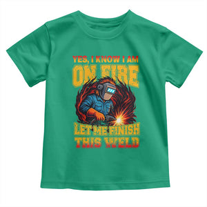 Funny Welding Bigfoot Toddler T Shirt Cryptid Welder Sasquatch TS14 Irish Green Print Your Wear
