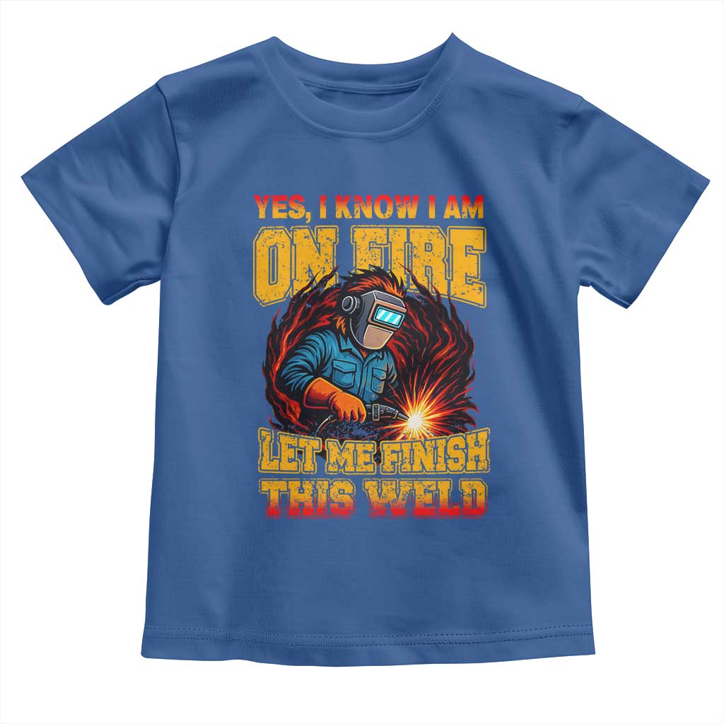Funny Welding Bigfoot Toddler T Shirt Cryptid Welder Sasquatch TS14 Royal Blue Print Your Wear