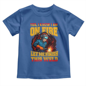Funny Welding Bigfoot Toddler T Shirt Cryptid Welder Sasquatch TS14 Royal Blue Print Your Wear