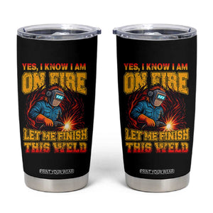Funny Welding Bigfoot Tumbler Cup Cryptid Welder Sasquatch TS14 Black Print Your Wear