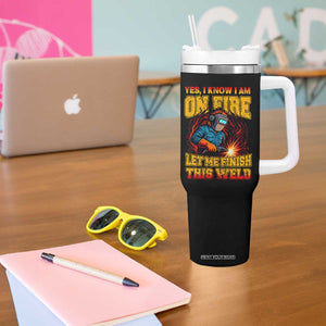 Funny Welding Bigfoot Tumbler With Handle Cryptid Welder Sasquatch TS14 Print Your Wear